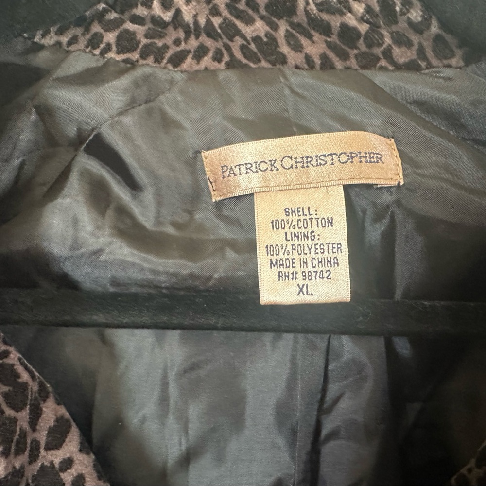 Patrick Christopher EUC Chic Women's Leopard Print Blazer/Jacket Size XL - Picture 3 of 4